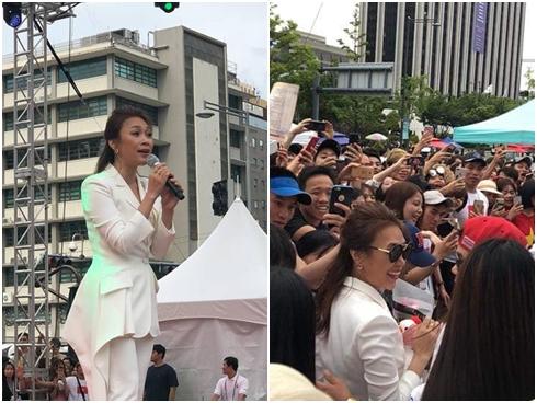 Fan cuồng đòi 'chụp tan nát Mỹ Tâm' trong show diễn tại Hàn Quốc