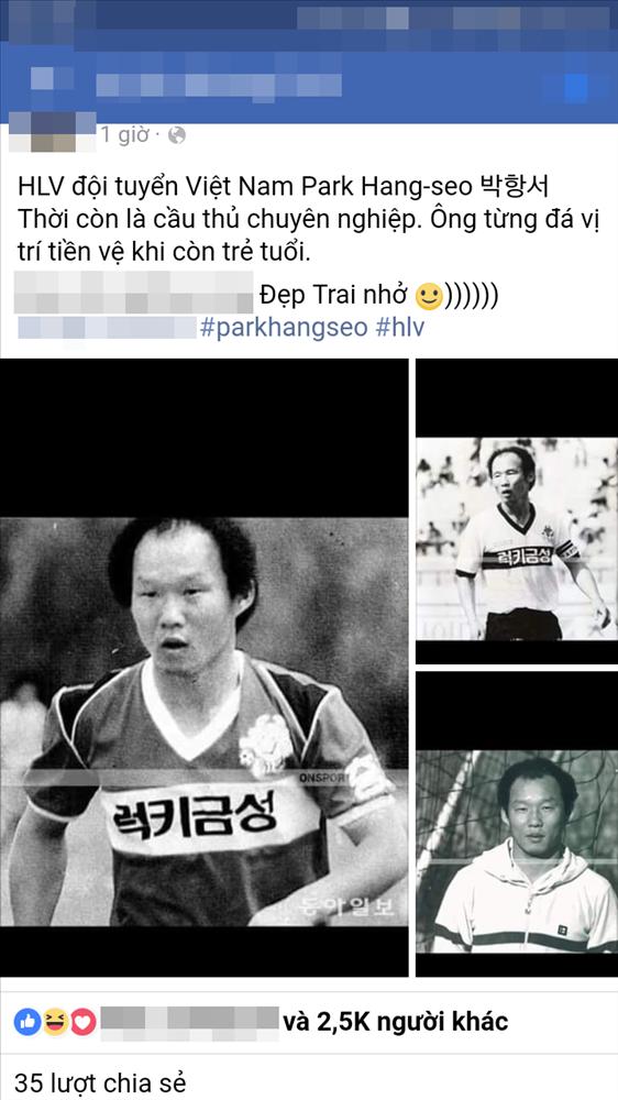 Lễ mừng công vừa kết thúc, dân mạng Việt lại phát sốt trước ngoại hình của huấn luyện viên Park khi còn trẻ-1