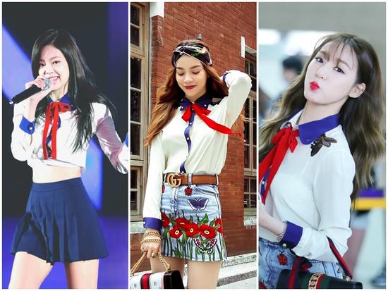 Mặc lại áo của Hà Hồ và Tiffany nhưng em út Jennie (Black Pink) đẹp xuất sắc lấn át 2 đàn chị