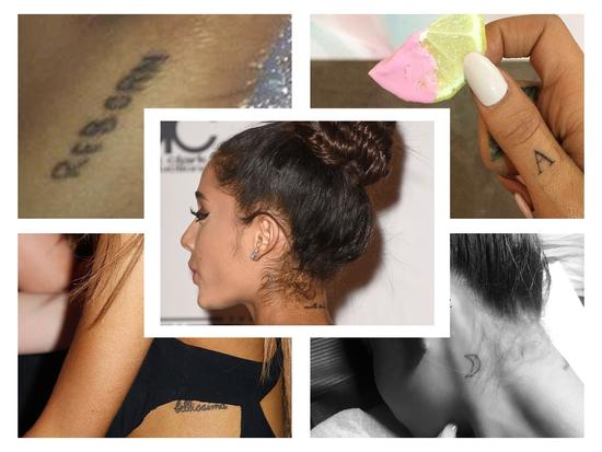 'Mắt tròn mắt dẹt' với bộ sưu tập hơn 20 hình xăm lớn nhỏ của Ariana Grande