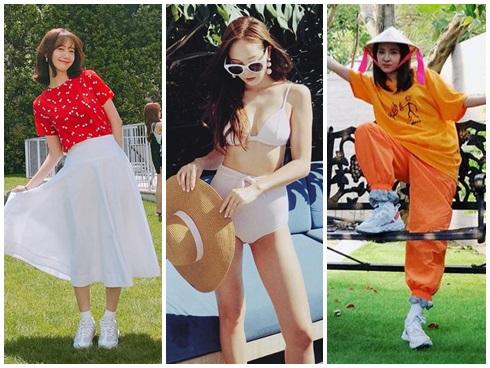 STREET STYLE sao Hàn: Dara bất ngờ đội nón lá check in Việt Nam - Jessica khoe body cực nuột với bikini