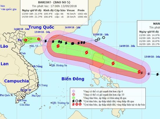 Siêu bão Mangkhut tiến nhanh về Biển Đông