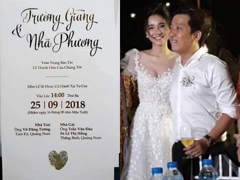 Lộ thiệp cưới trắng tinh và giản dị của Trường Giang - Nhã Phương