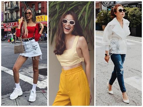 Hoàng Thùy hồn nhiên mặc váy in chữ phản cảm - Hà Tăng streetstyle hở bạo khiến ai nấy giật mình