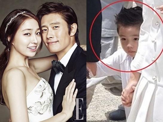 Hình ảnh duy nhất lộ mặt con trai của tài tử 'Iris' Lee Byung Hun và vợ Lee Min Jung