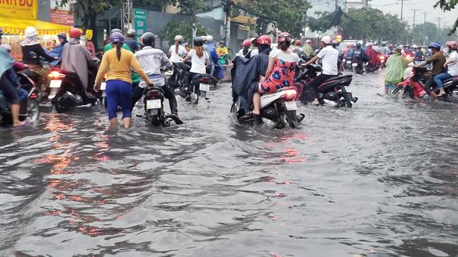 Nhiều tuyến Sài Gòn ngập sâu sau mưa lớn-1