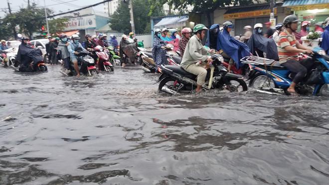 Nhiều tuyến Sài Gòn ngập sâu sau mưa lớn-3