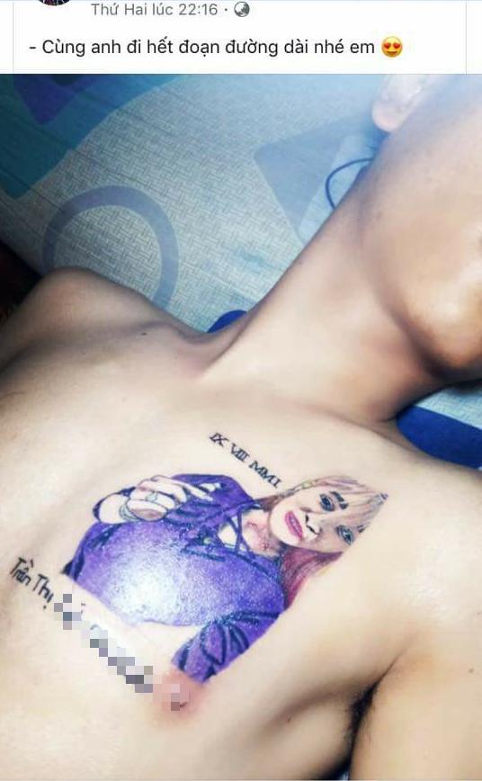 Khoe hình xăm người yêu trên ngực, thanh niên khiến dân mạng bái phục vì lý do này-1