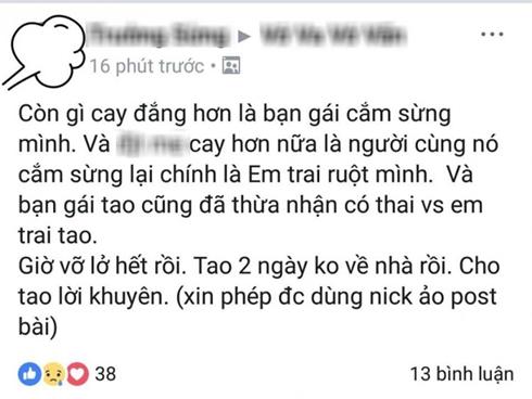 Chàng trai đăng đàn tố người yêu cắm sừng mà tình địch lại chính là cậu em trai, dân mạng 'triệu hồi' Phó Hằng