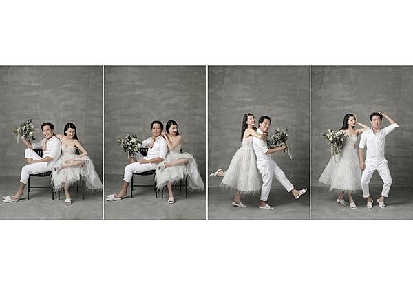 Trường Giang Nhã Phương mang dép tổ ong chụp hình cưới-6