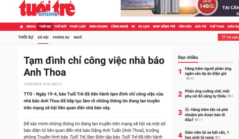 Công an kết luận vụ nhà báo Anh Thoa bị tố xâm hại tình dục-1