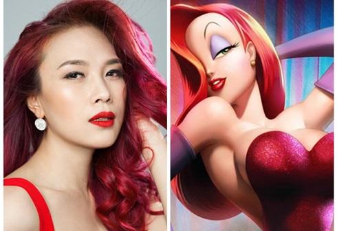 Mỹ Tâm lại khiến tín đồ phim hoạt hình nghĩ ngay đến Jessica Rabbit - nhân vật hoạt hình sexy nhất mọi thời đại của bộ phim 