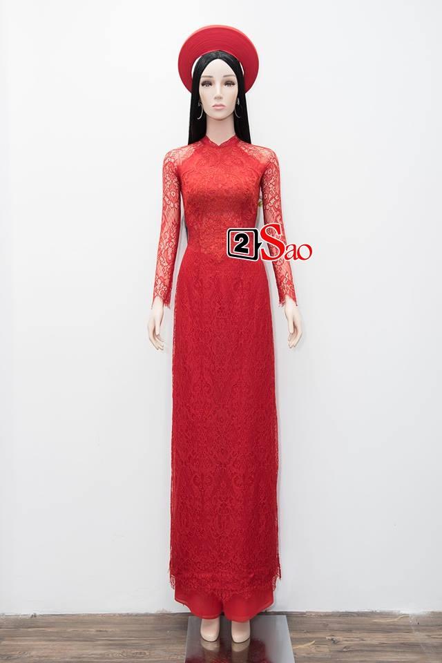 Cận cảnh bộ áo dài đỏ khác biệt của Nhã Phương trong lễ ăn hỏi tràn ngập màu trắng-1