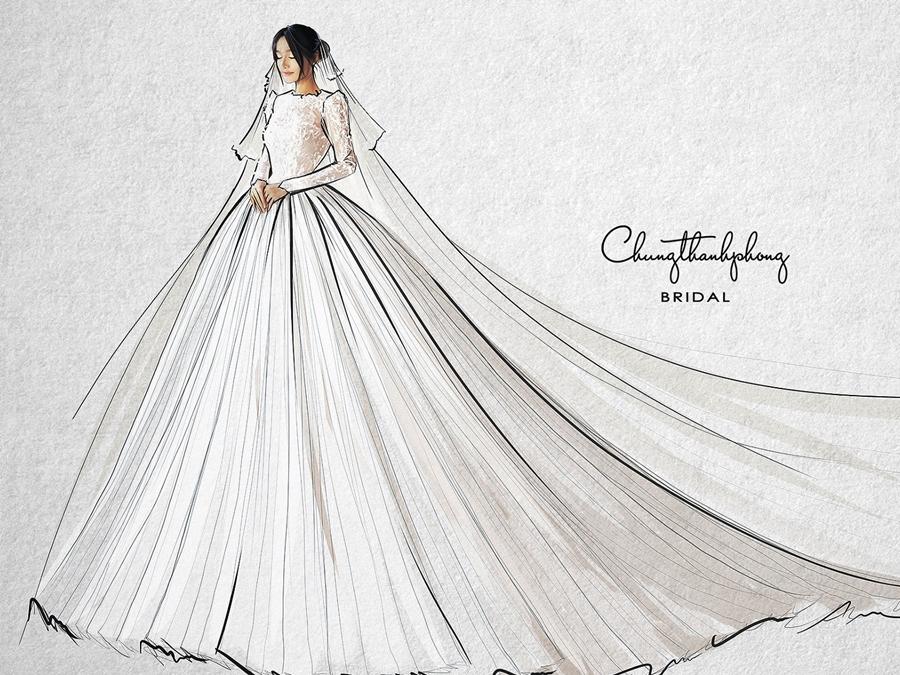 Những chiếc váy cưới đẹp như cổ tích của 5 cô dâu đình đám nhất showbiz Việt năm 2018-16