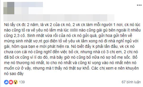 Bị cắm sừng mà không dám chia tay vì 2 chị gái cũng ly hôn với lý do y chang-1