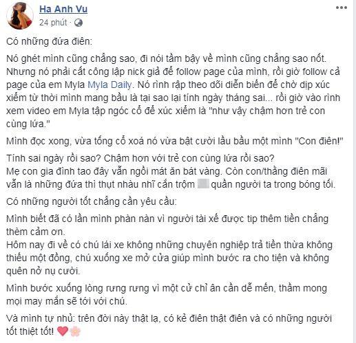 Siêu mẫu Hà Anh mắng cao tay kẻ nói xấu con mình là con điên-4