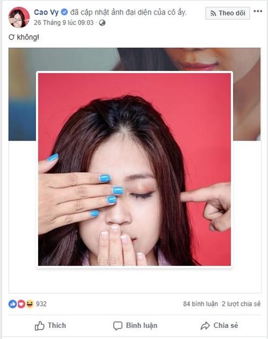Vừa tái xuất, ảnh đại diện Facebook mới của MC Cao Vy gây tranh cãi-2