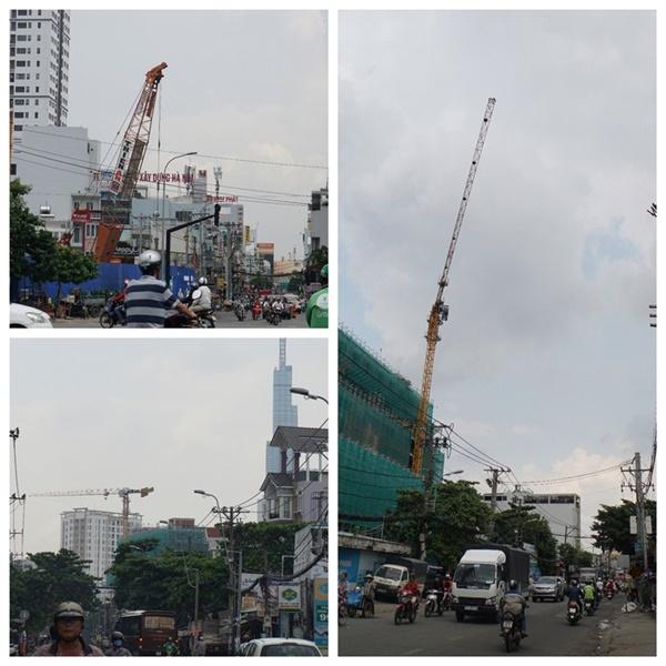 Cần cẩu vươn dài ra đường, thần chết lơ lửng trên đầu người Sài Gòn-13