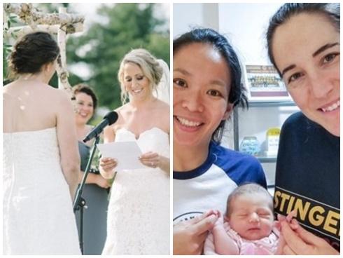 Từ đối thủ trở thành bạn đời, cặp đôi đội trưởng khúc côn cầu nắm tay nhau tiến vào lễ đường