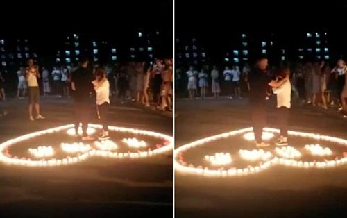 Đang tỏ tình lãng mạn, chàng trai bị bạn gái cũ chạy đến bóc phốt-1