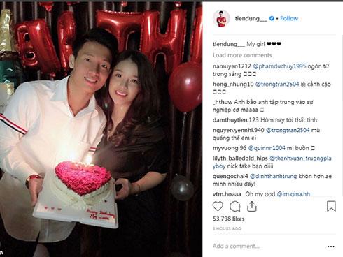 Cuối cùng Bùi Tiến Dũng cũng công khai hẹn hò với bạn gái xinh như hot girl
