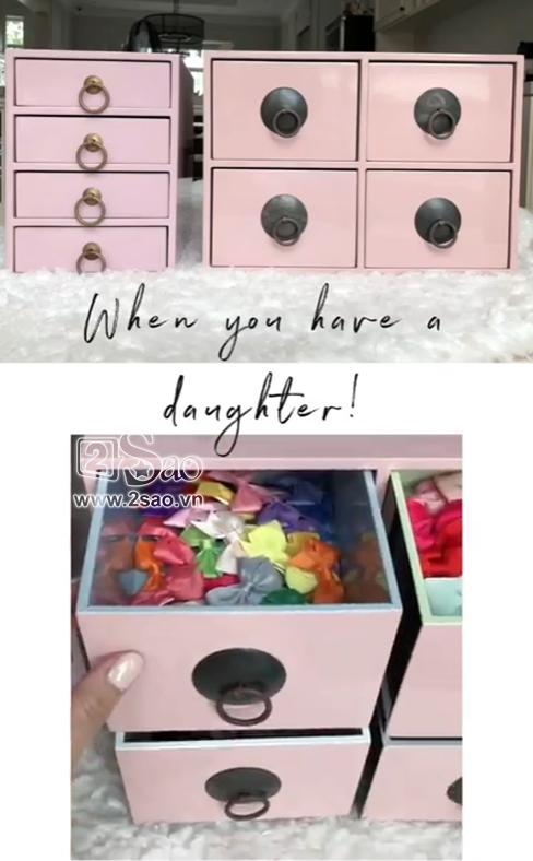 Tiểu công chúa vừa tròn 1 tuổi, Tăng Thanh Hà làm điệu cho con bằng tủ phụ kiện nhiều không đếm xuể-6