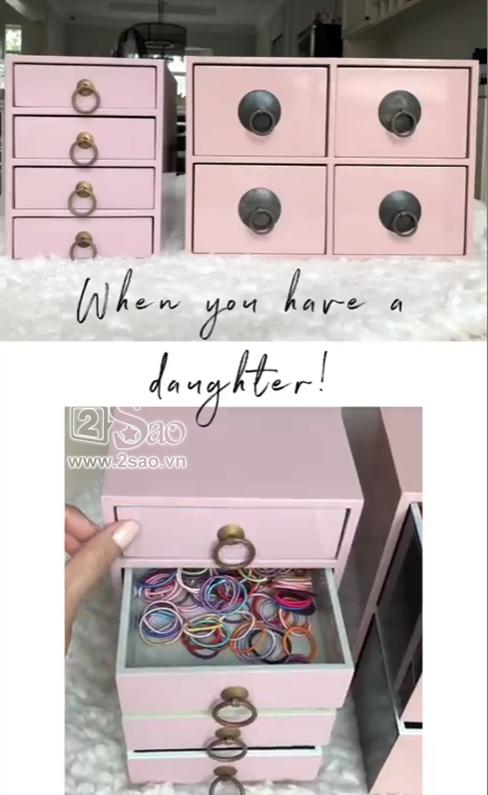 Tiểu công chúa vừa tròn 1 tuổi, Tăng Thanh Hà làm điệu cho con bằng tủ phụ kiện nhiều không đếm xuể-3