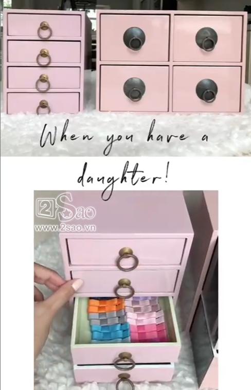 Tiểu công chúa vừa tròn 1 tuổi, Tăng Thanh Hà làm điệu cho con bằng tủ phụ kiện nhiều không đếm xuể-4