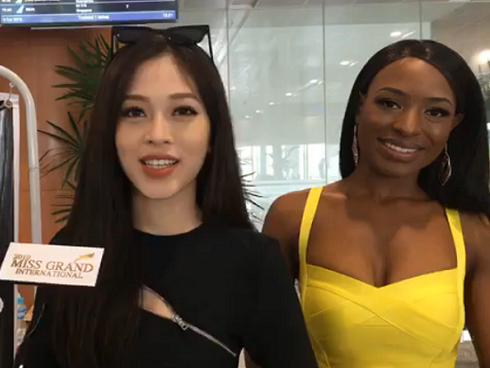 Vừa đặt chân tới Myanmar, Á hậu Bùi Phương Nga trả lời phỏng vấn tiếng Anh tự tin như thi đấu sân nhà