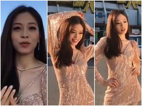 Không chỉ nói tiếng Anh lưu loát, Á hậu Bùi Phương Nga còn tạo dáng xuất thần tại Miss Grand 2018