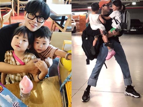 'Tay xách nách mang' 2 con nhưng ông bố 7X này vẫn khiến chị em sẵn lòng 'đập chậu cướp hoa'