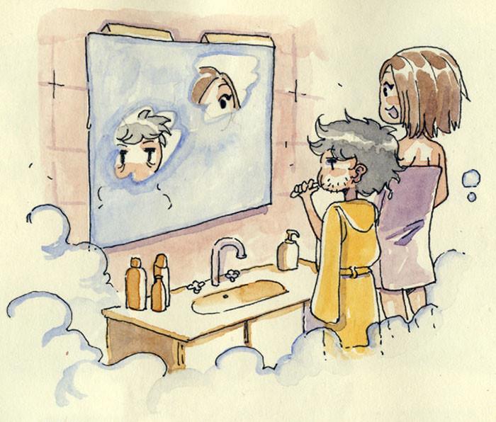 Bộ tranh ngày gặp gỡ đầy cảm xúc của những người yêu xa-5