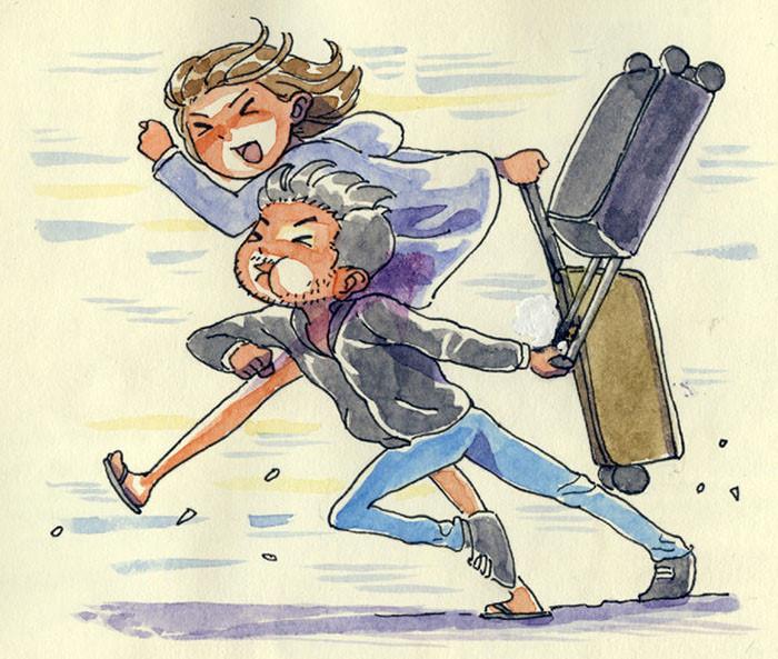 Bộ tranh ngày gặp gỡ đầy cảm xúc của những người yêu xa-16