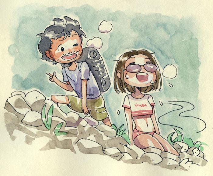 Bộ tranh ngày gặp gỡ đầy cảm xúc của những người yêu xa-18
