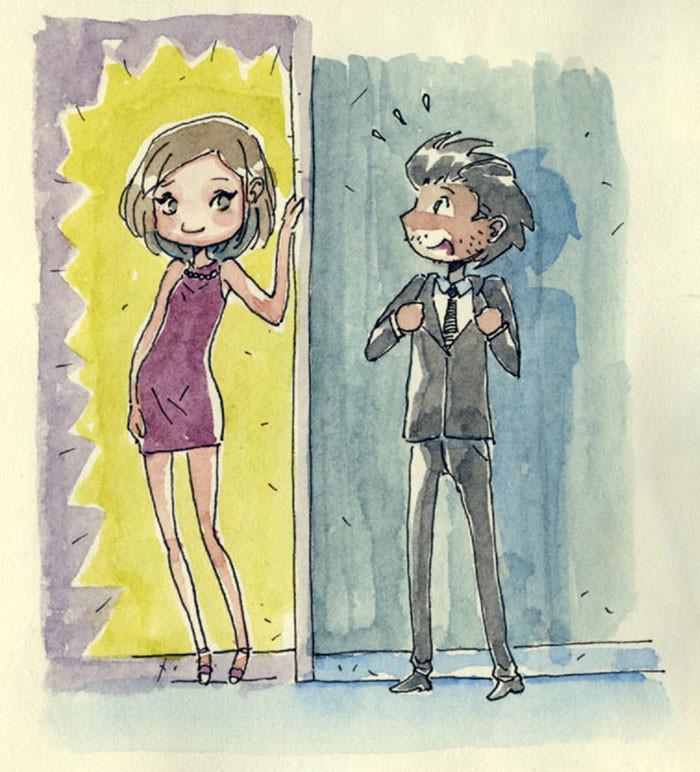 Bộ tranh ngày gặp gỡ đầy cảm xúc của những người yêu xa-19