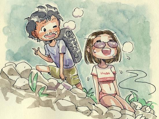 Bộ tranh ngày gặp gỡ đầy cảm xúc của những người yêu xa