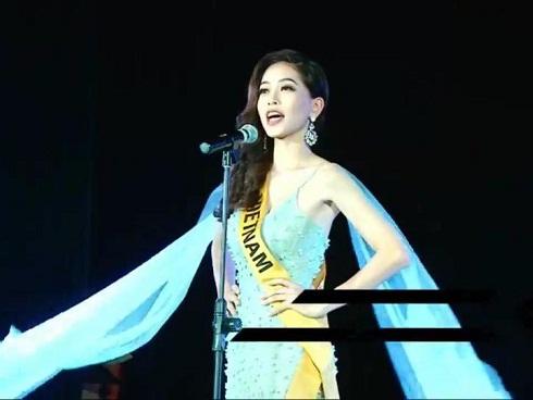 Không chỉ giới thiệu đầy khí chất, Bùi Phương Nga còn tung váy xuất thần tại Miss Grand International 2018