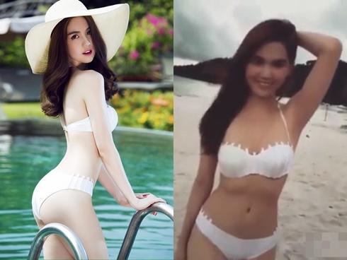 Ngọc Trinh gây tranh cãi vì lộ clip da đen nhẻm chứ không trắng bóc như xưa nay mọi người tưởng
