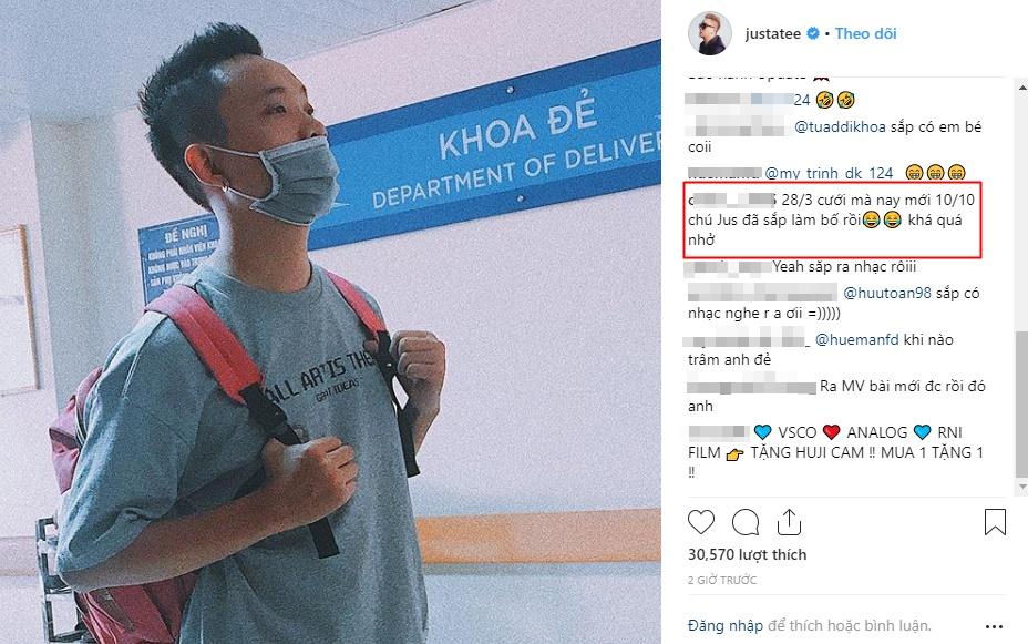 Khoe hành trang đưa vợ đi đẻ, JustaTee và hotgirl Trâm Anh bị soi chuyện ăn cơm trước kẻng-2