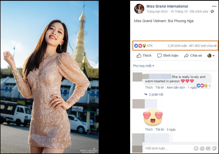 Xứng danh cường quốc bình chọn, khán giả Việt giúp ảnh chân dung Bùi Phương Nga thắng ngoạn mục tại Miss Grand 2018-2