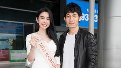 'Người tình Isaac' Liên Bỉnh Phát ra sân bay tiễn Huỳnh Vy thi Miss Tourism Queen Worldwide 2018