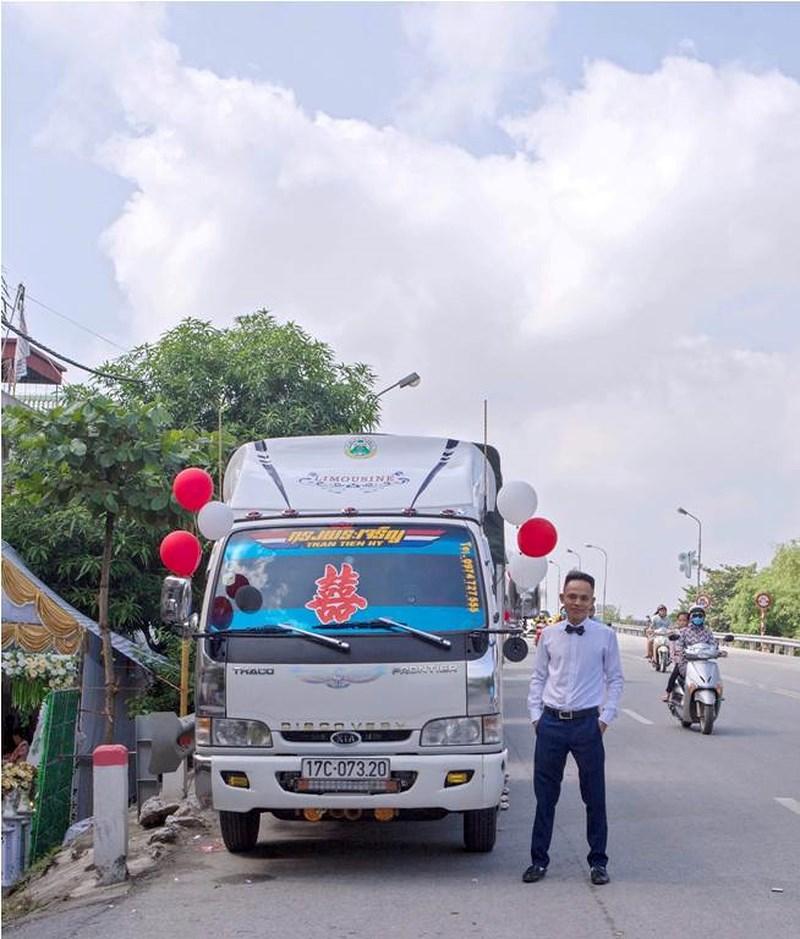 Bất ngờ với màn rước dâu bằng xe tải của chú rể ở Thái Bình-2