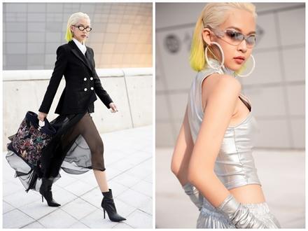 Phí Phương Anh diện nguyên hàng hiệu tiền tỷ và mái tóc vàng chanh tấn công Seoul Fashion Week