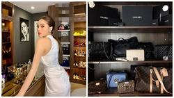Chỉ lộ một góc tủ đồ đựng túi xách, Hoa hậu Kỳ Duyên khiến fan 'choáng váng' vì trị giá bằng căn hộ sang xịn