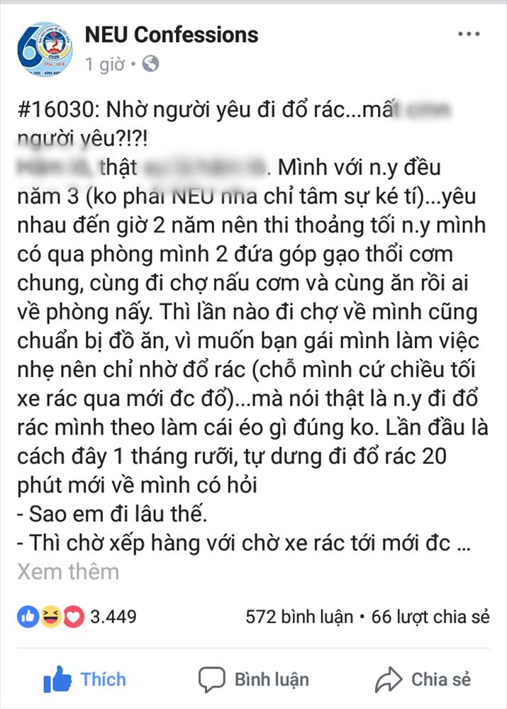 Chỉ nhờ người yêu đi đổ rác mà anh chàng này đã cay đắng nhận cái kết... mất người yêu-1