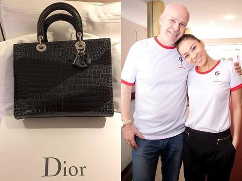 Nửa đêm, Thu Minh khoe túi limited giá nửa tỷ chồng tặng 'ủng hộ vợ gây dựng trại cá sấu'