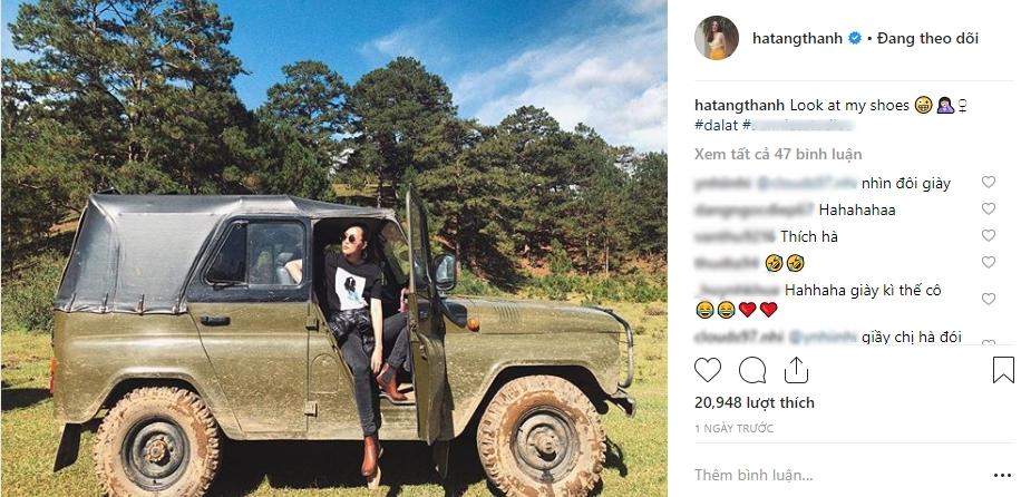 Phản ứng bất ngờ của fan khi Tăng Thanh Hà khoe ảnh so deep nhưng giày bung cả đế-2
