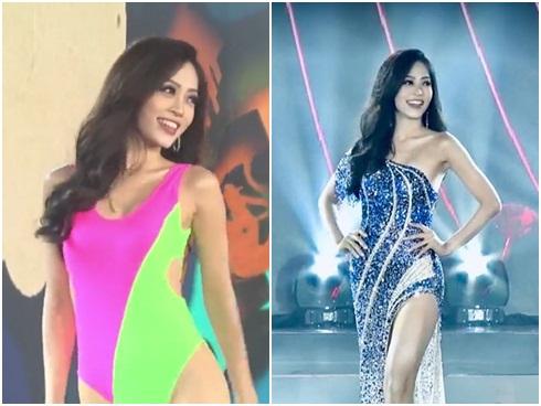 Bùi Phương Nga xử lý cực gọn pha xoay người chông chênh trong đêm bán kết Miss Grand 2018
