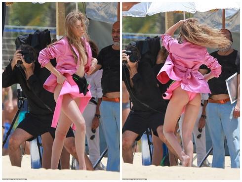 Gigi Hadid hớ hênh khi chụp ảnh thời trang