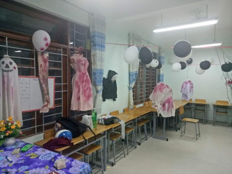 Mừng Halloween, học sinh biến trường lớp thành nơi kinh dị không ai dám đi sớm về muộn-4